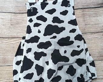 Handmade Cow Print Romper: 100% Cotton Baby Costume