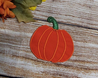 Parche termoadhesivo de calabaza: aplique naranja de 3,5 pulgadas