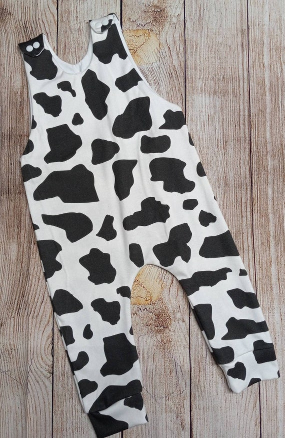 Cow print store romper