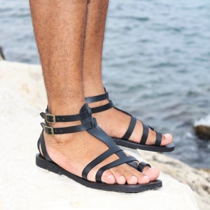 Fascination M Leather Gladiator Sandals/ Greek Roman Style Sandals ...