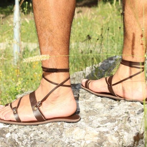 Flexible soles pocket men sandals/ running trekking sandals/ Greek men sandals/barefoot men sandals - OLLANTA