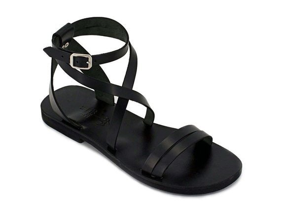 Black Cara Elastic Strappy Summer Sandals