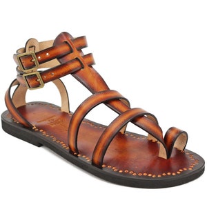 Gladiator Leather Sandals - Burnished Fascination M