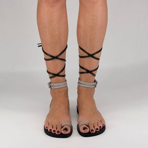 Lace Up Toe Ring Sandals - REFLECTION