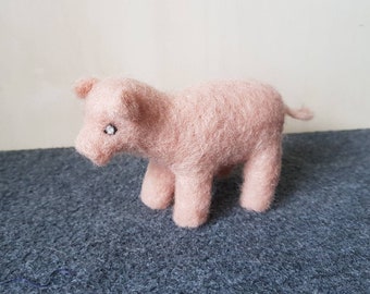 Handmade wool pig
