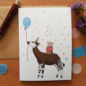 Birthday card Okapi