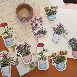 Stickers set flowers