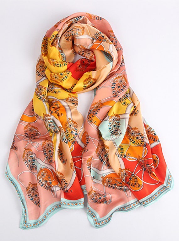 Free Shipping USA) 100% Pure Silk Scarf 