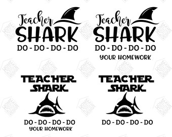 Download Teacher shark svg | Etsy