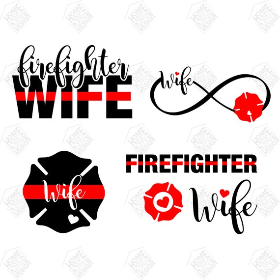 Firefighter Wife svg Firefighter Wife digital clipart for | Etsy