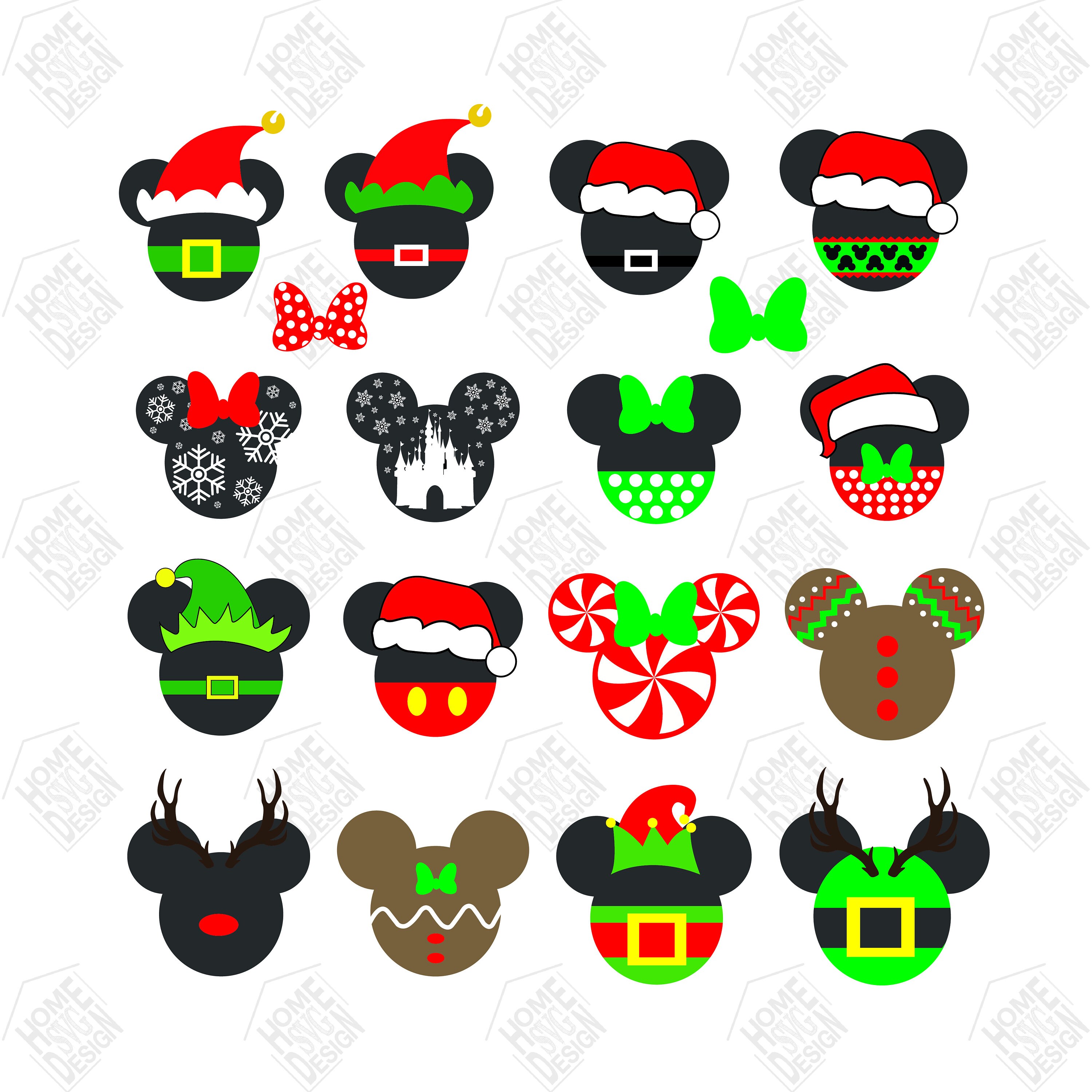 Download Mickey svg Mickey Head svg Mickey Head Christmas digital ...