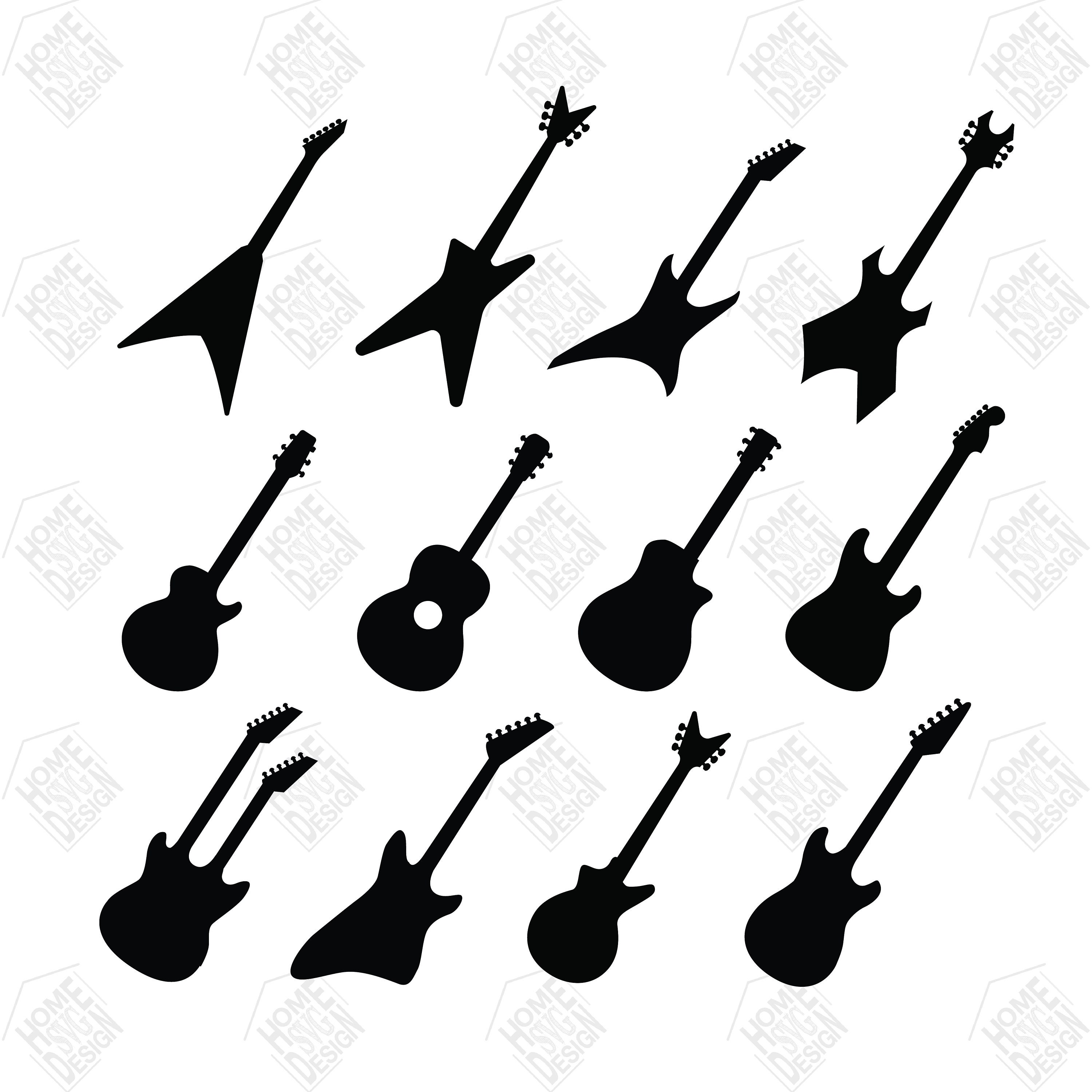 Download Guitar svg Guitar vector Guitar silhouette Guitar | Etsy