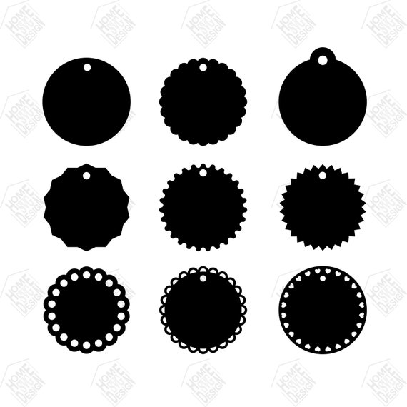 Download Circle Tag svg Circle Tag vector Circle Tag Silhouette | Etsy