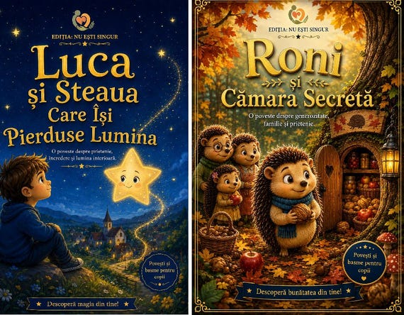 Romanian Children's Bedtime Stories - PDF + Mp3 Audiobook - Original Fairy Tales - Moral Stories for Kids - Digital Downloads