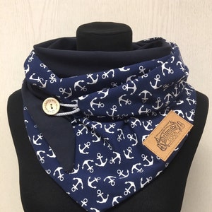 Cloth anchor with button from delimade gift Christmas/triangular scarf women