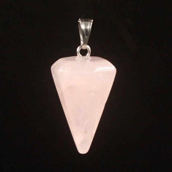 Rose Quartz Point Necklace: Natural 