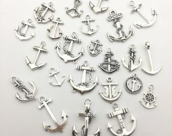 19pcs/pack Mixed Colors Seastar Anchor Round Alloy Pendants Charms Ctafts 52796 19pcs/pack Mixed Colors Seastar Anchor Round Alloy Pendants Charms Ctafts 52796