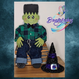 Frankenstein Halloween Porch Decor Sitter