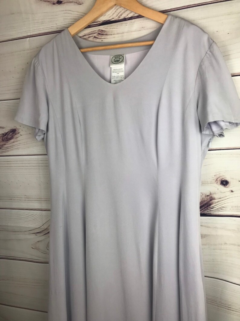 Stunning Vintage Laura Ashley maxi dress elegant romantic soft lavender pure silk