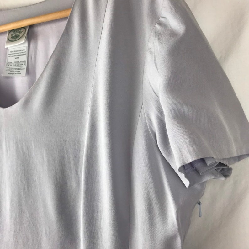 Stunning Vintage Laura Ashley maxi dress elegant romantic soft lavender pure silk