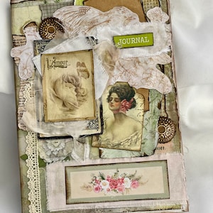 Junk Journal zum Verkauf Auswahl an Papieren Erinnerung Buch Notizbuch Tagebuch Kunst Mischtechnik