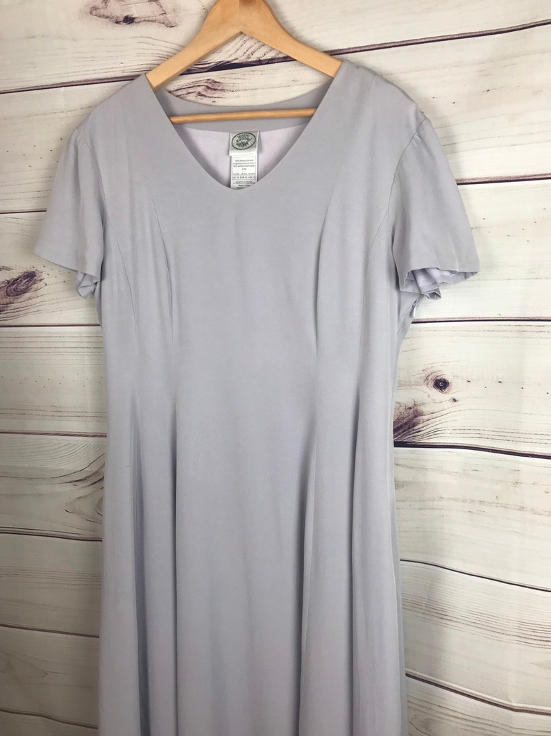 Stunning Vintage Laura Ashley maxi dress elegant romantic soft lavender pure silk