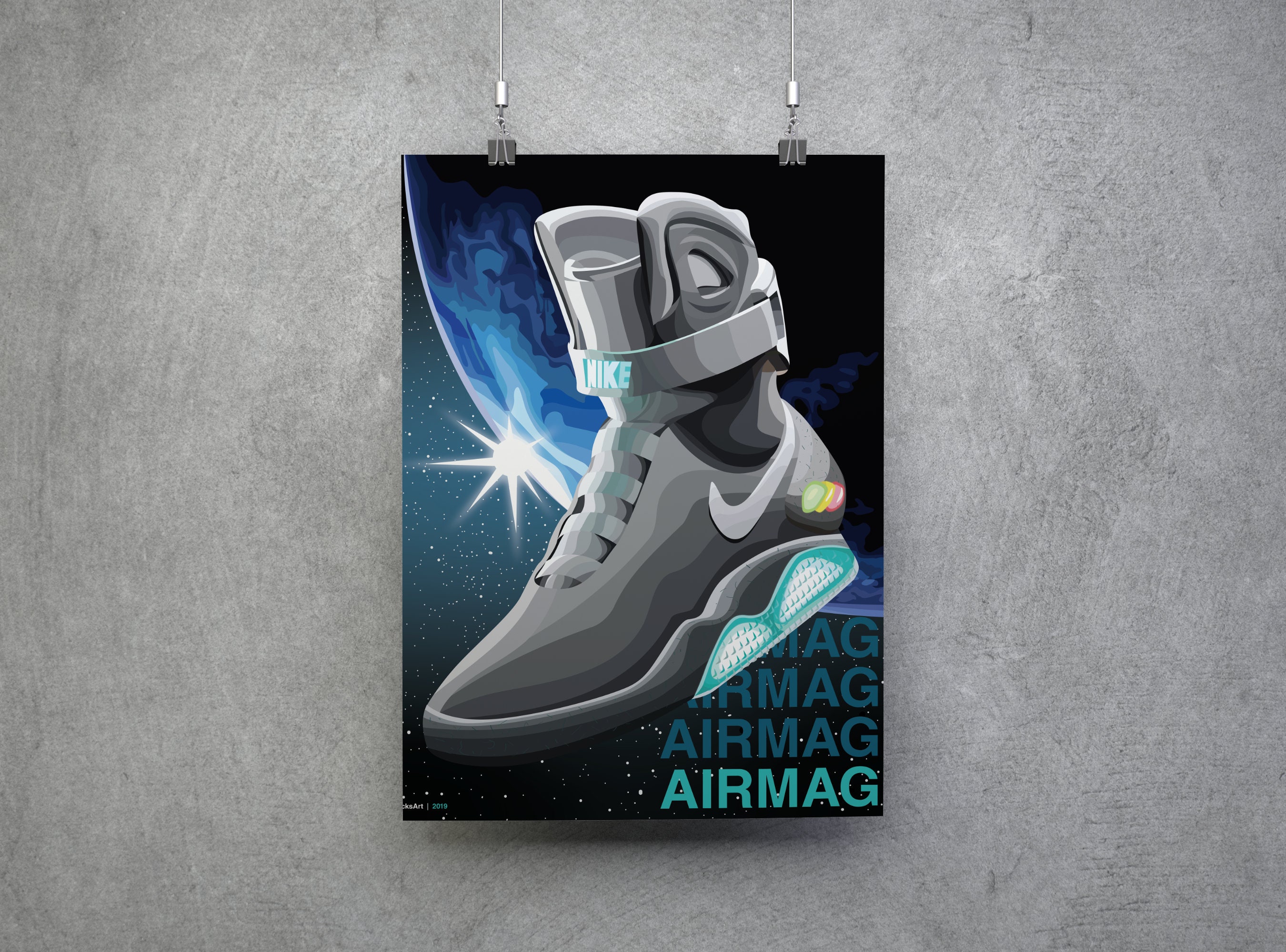 espacio Expectativa Acuario Nike Air Mag Sneaker Poster - Etsy Sweden