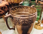 Antique Champagne cooler, silver plated Metal, punctured, 20er 30s