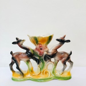 Vintage vases, ceramics, deer