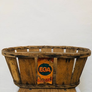 French Vintage Market Basket, 1950s