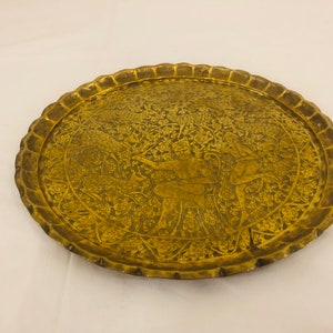 1950s brass plate / wall plate from France