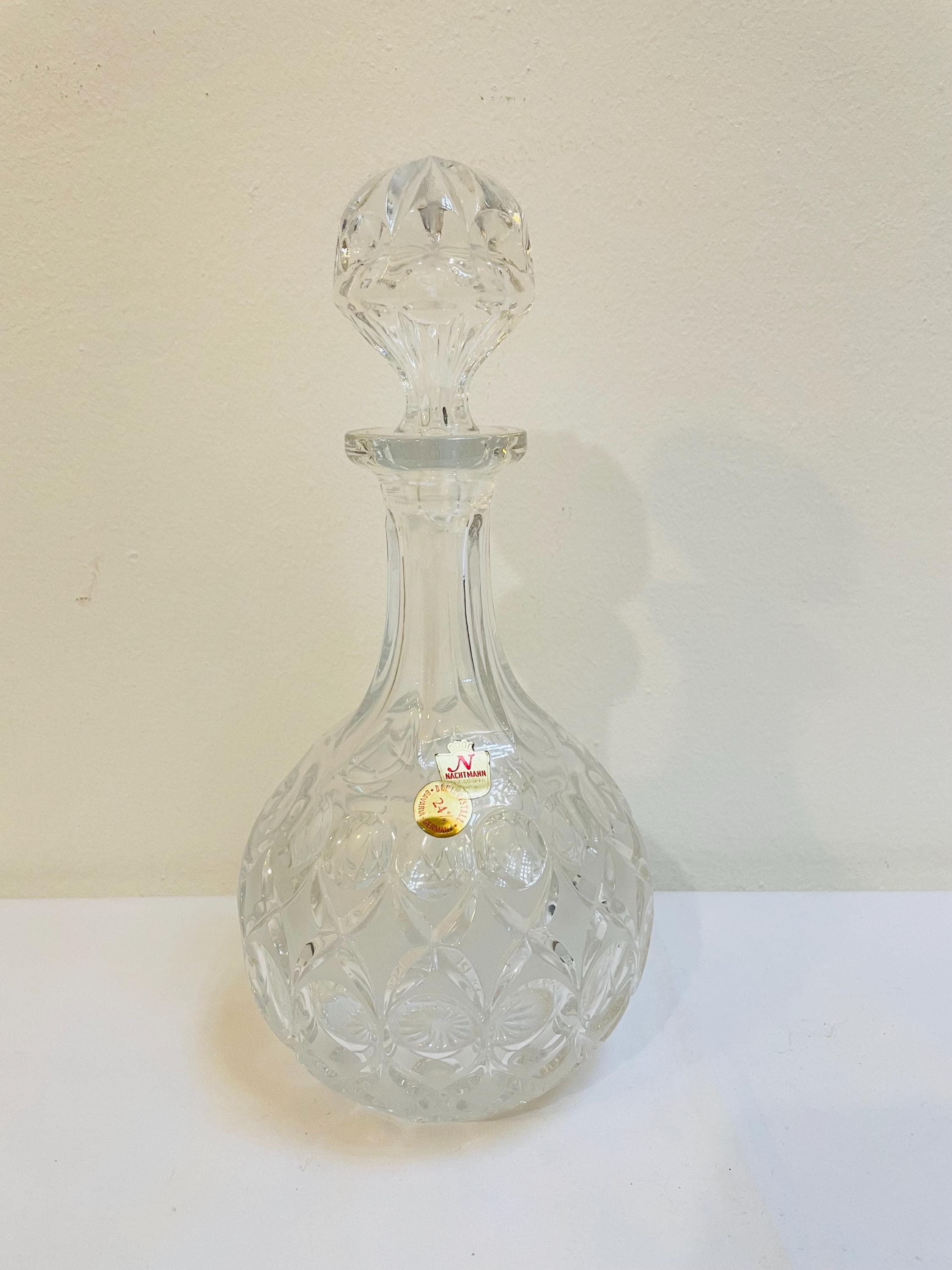 Große Glaskaraffe aus Bleikristall, 1950er Jahre, Original Nachtmann