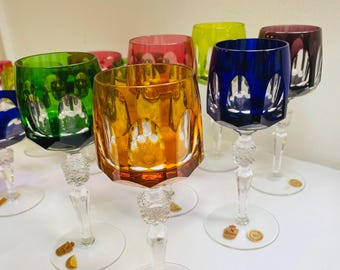 Set aus 16 Bleikristall Gläsern der Firma Nachtmann, 1960er Jahre, Römergläser
