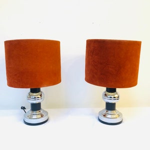 Juego de dos lámparas de mesa de mediados de siglo, años 70, RUF Design