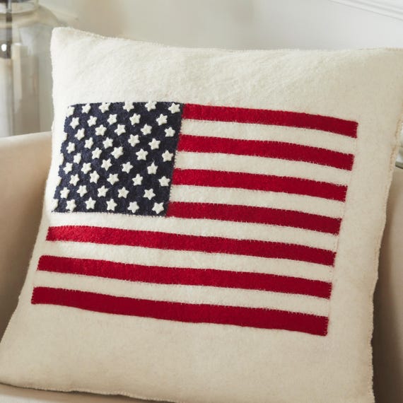 Expo International I Heart USA Flag Beaded Patches/Appliques, Red White