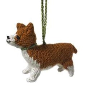Corgi Xmas Ornament, Pembroke, Welsh , Corgi Gift, Dog Remembrance, Memorial, Hand Knit Alpaca Wool Christmas, Handmade,
