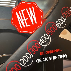 Winding Milestone Decal 10-Pack - Fitness Milestones - Indoor Cycling Decals - Riding Decals - Multiple Colors - Ships FREE with Tracking!