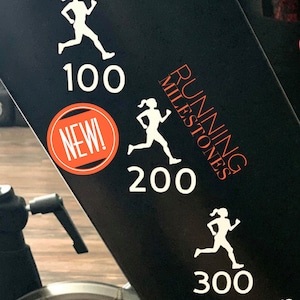 Running Milestone Stickers - Vinyl Decals - Running Cross Country Accessories - Multiple Colors