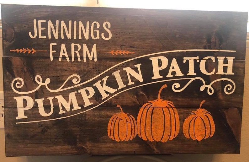 Custom Last Name Pumpkin Patch Sign Pumpkin Decor Fall Etsy Custom Last Name Pumpkin Patch Sign Pumpkin Decor Fall Etsy