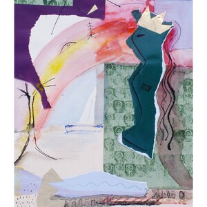 Postal de arte *La Reina sale a caminar*