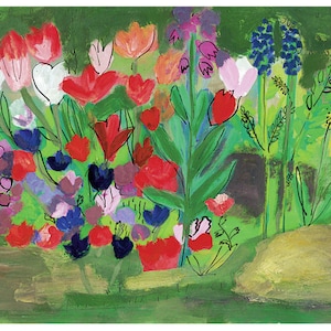 Carte postale d’art *Fleurs printanières*