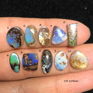 Australisk Boulder Opal Cabochon, Naturlig Ädelsten För Smyckestillverkning (14-10 mm) #D3107