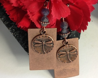 So in love with these Sapphire and Copper Dragonfly Earrings! Matching necklace coming soon or order a custom necklace to match!
