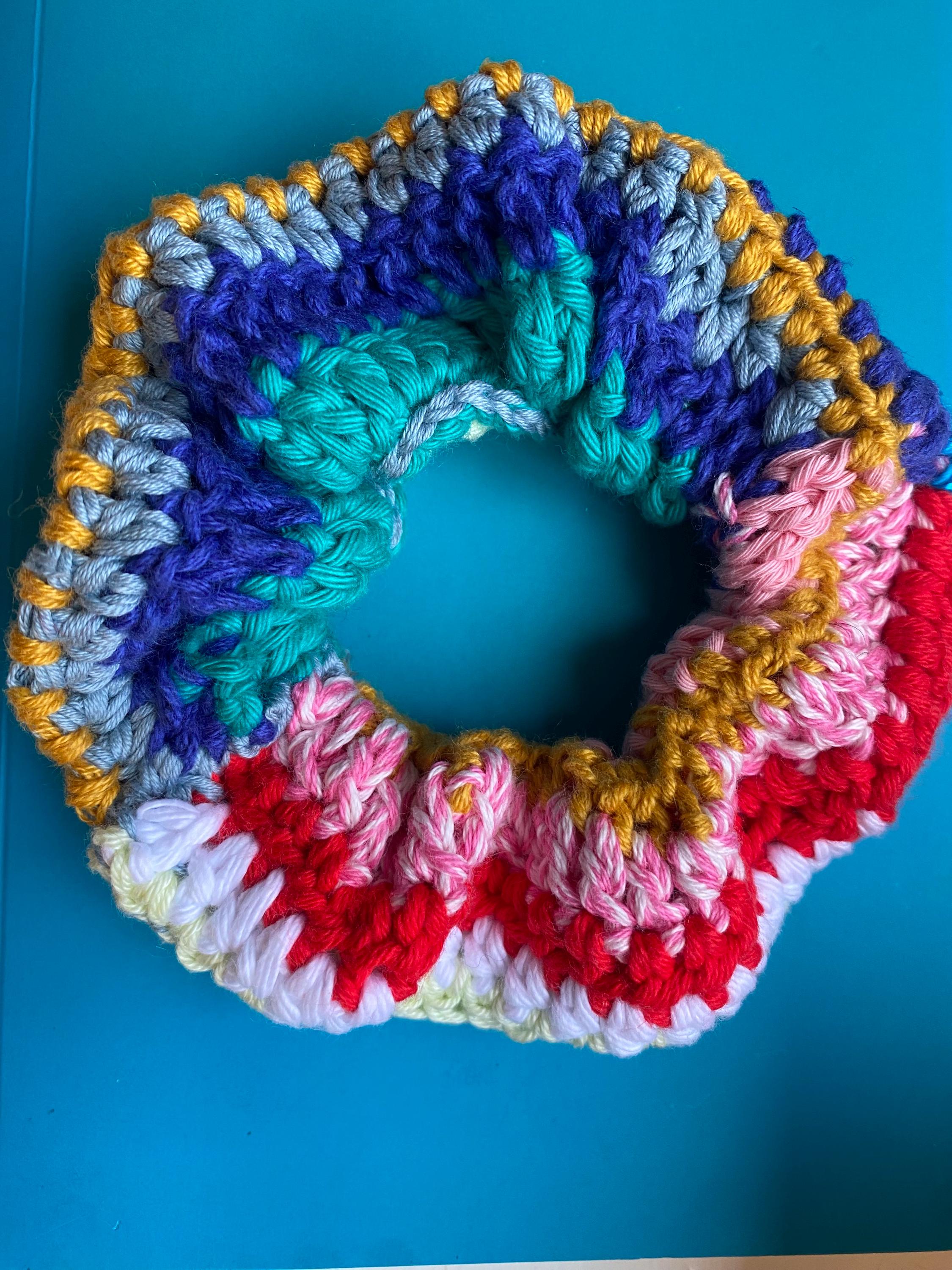 ヘアアクセサリー Miu Miu Brown And Light Blue Cotton Scrunchie Miu Miu Scrunchie - Etsy