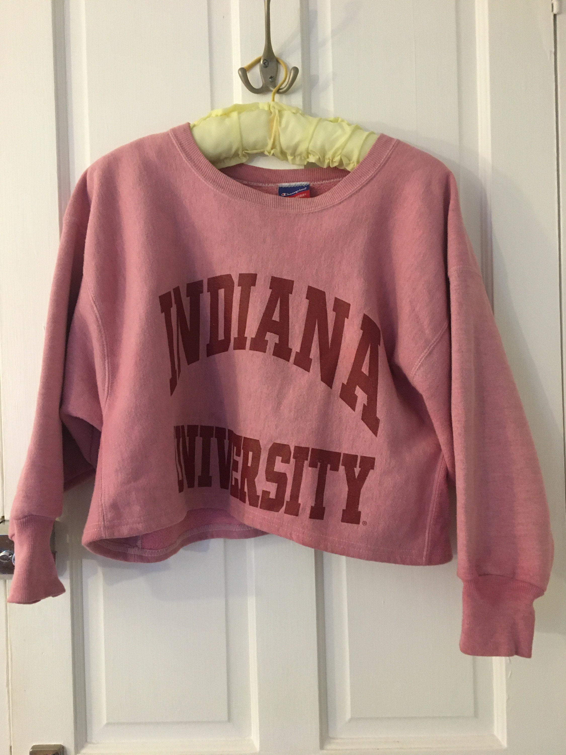 Champion sweater crop top 80s deals