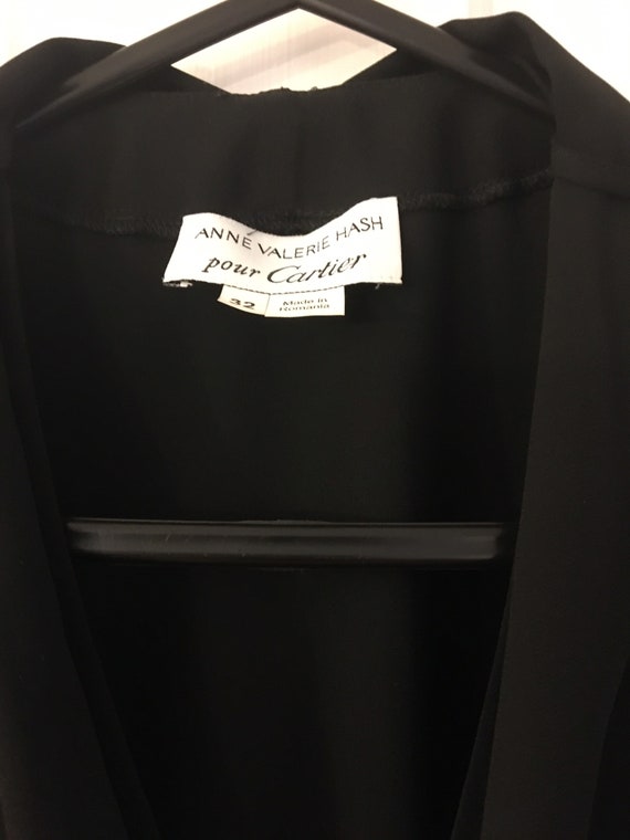 Anne Valerie Hash Pour Cartier Vintage Black Blouse. Small