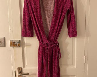 Diane Von Furstenberg pink and burgundy Vintage Wrap Dress. UK size 8. US 6. Silk