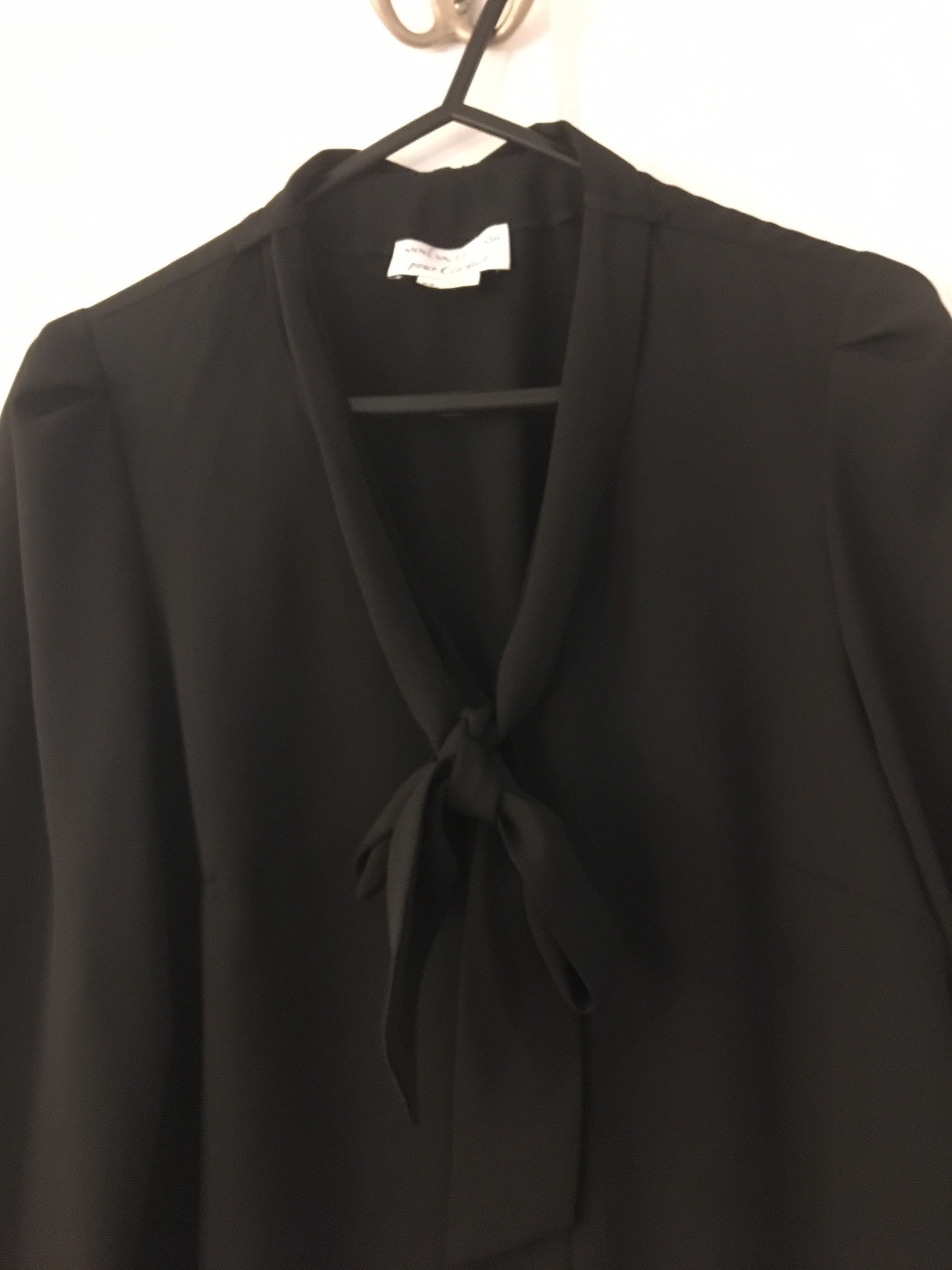 Anne Valerie Hash Pour Cartier Vintage Black Blouse. Small - Etsy
