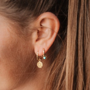 Bunte Perlen Ohrringe,Sommer Schmuck,kleine Kreolen,Minimalistischer Surfer Schmuck,Zweite Ohrring Creole,Strand, Zierliche Ohrringe