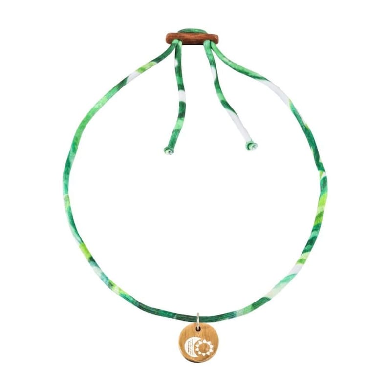 Lycra Choker Necklace with Driftwood /'Moon /& Sun/' Charm summer surfer travel jewelry